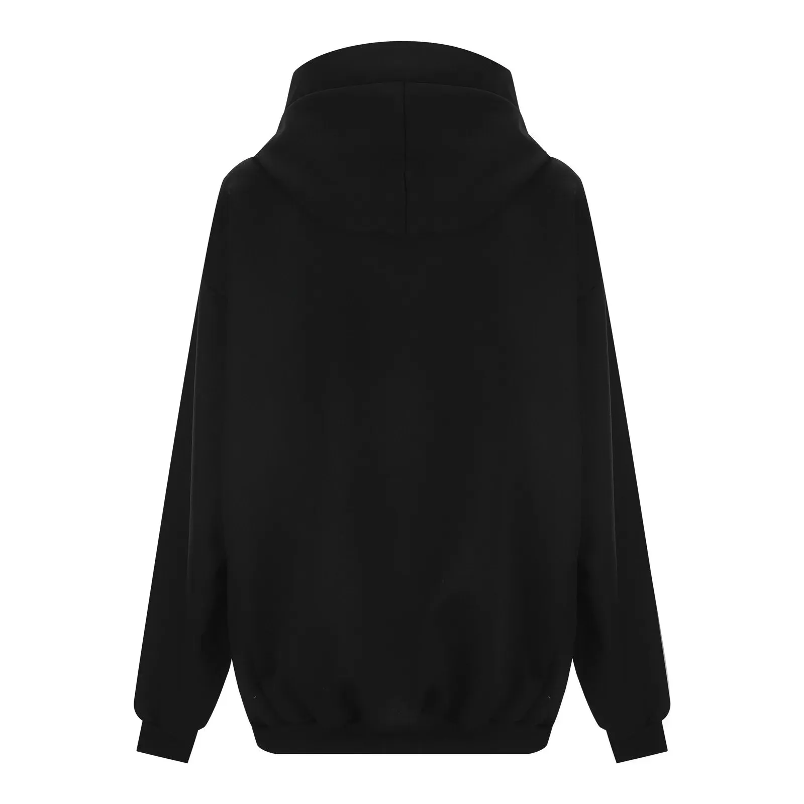 Men Turtleneck Hip Hop Hooded Sweatshirts Spring Fall Warm Solid Color Oversize Casual Hoodies High Street Versatile Jacket Tops