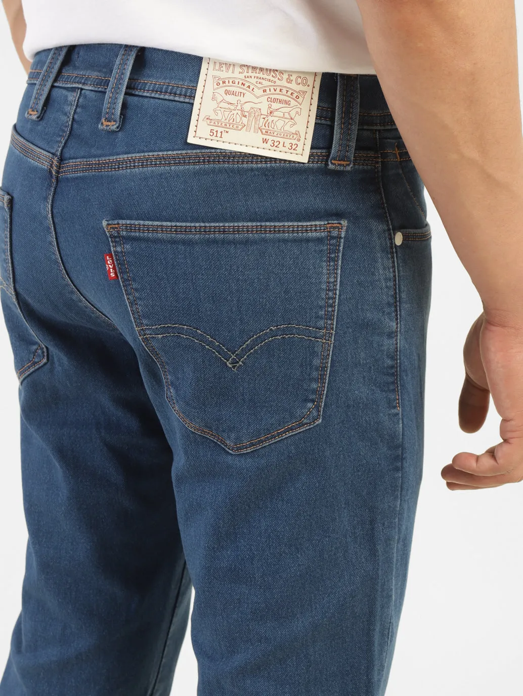 Men's 511 Mid Indigo Straight Fit Mid Rise Jeans