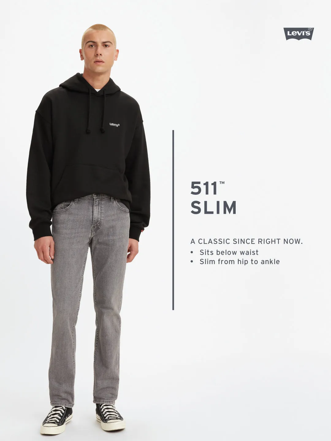 Men's 511 Mid Indigo Straight Fit Mid Rise Jeans