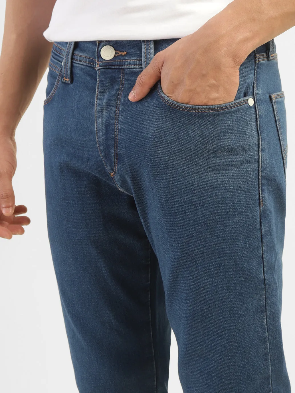 Men's 511 Mid Indigo Straight Fit Mid Rise Jeans
