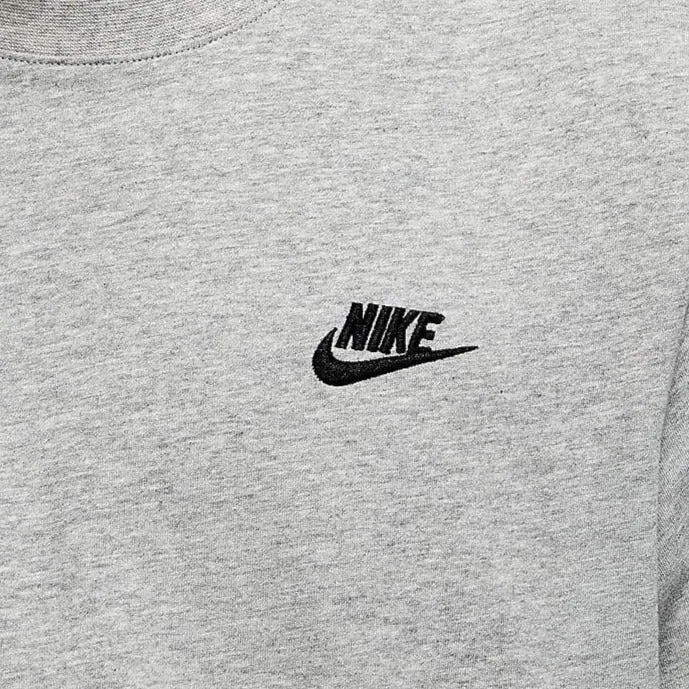 Men's Nike Essential Embroidered Tee (Standard Fit)(Grey/Black)(AR4999-064)