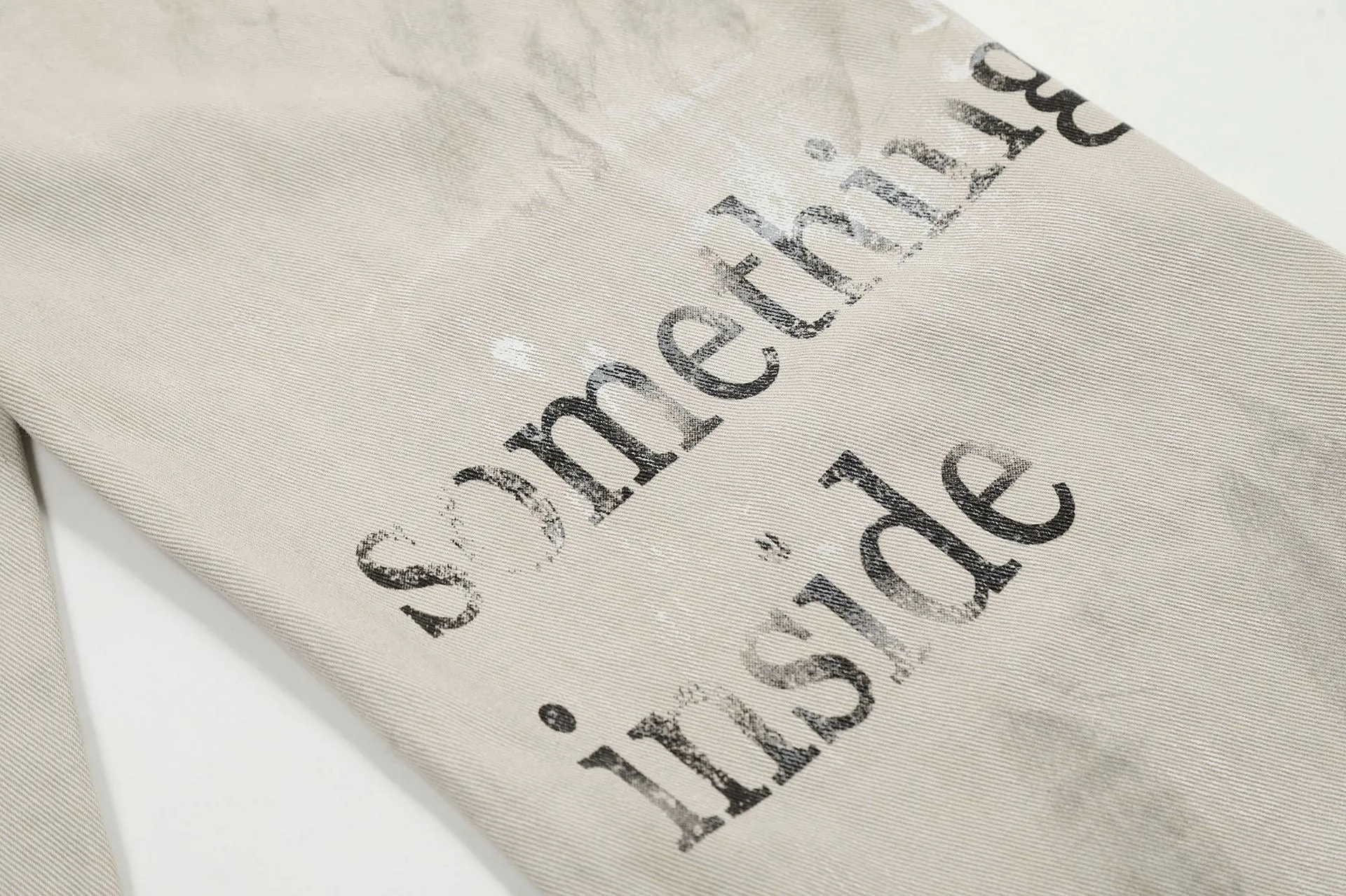 Minimalist Letter Jeans