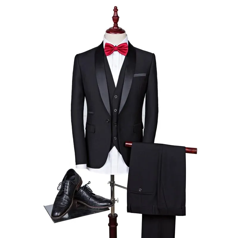 new green fruit collar suit three-piece suit