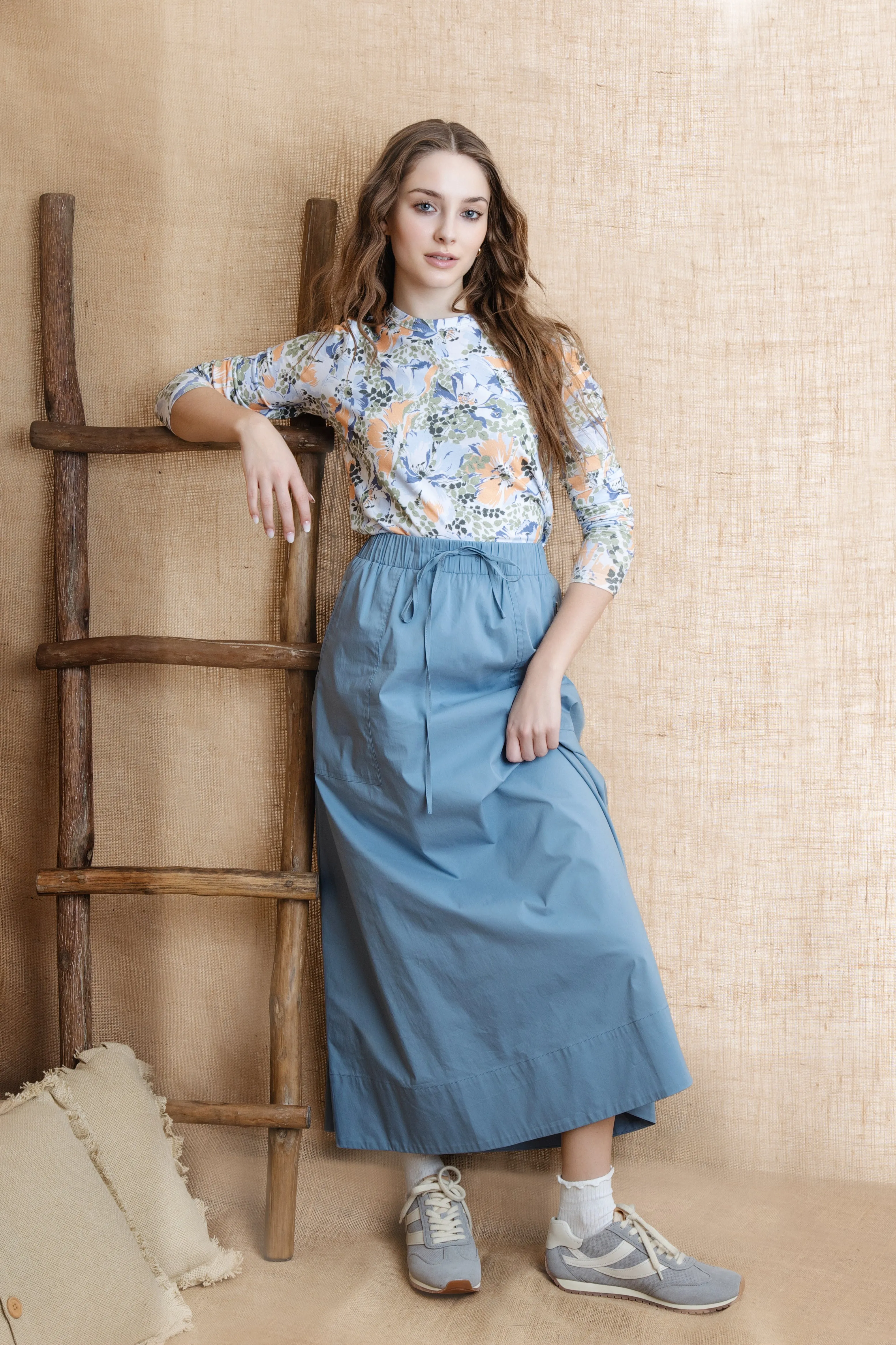 Nue Essential Tee Blue Floral