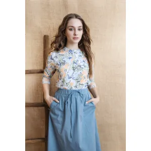 Nue Essential Tee Blue Floral