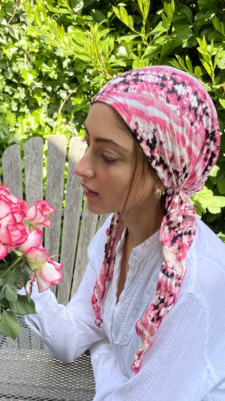Pink Head Scarf For Women | Fashion Hijab Pre Tied Colorful Head covering