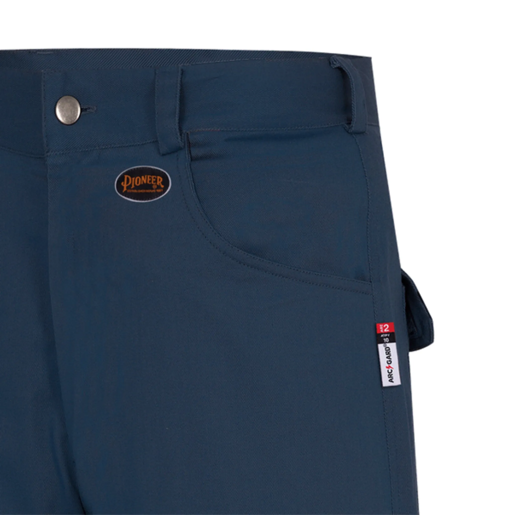 Pioneer Men's Hi Vis FR-Tech® Safety Work Pants, CSA Z96-15, Flame Resistant, 88% Cotton/12% Nylon, Reflective Tape, Durable | Sizes 30-50