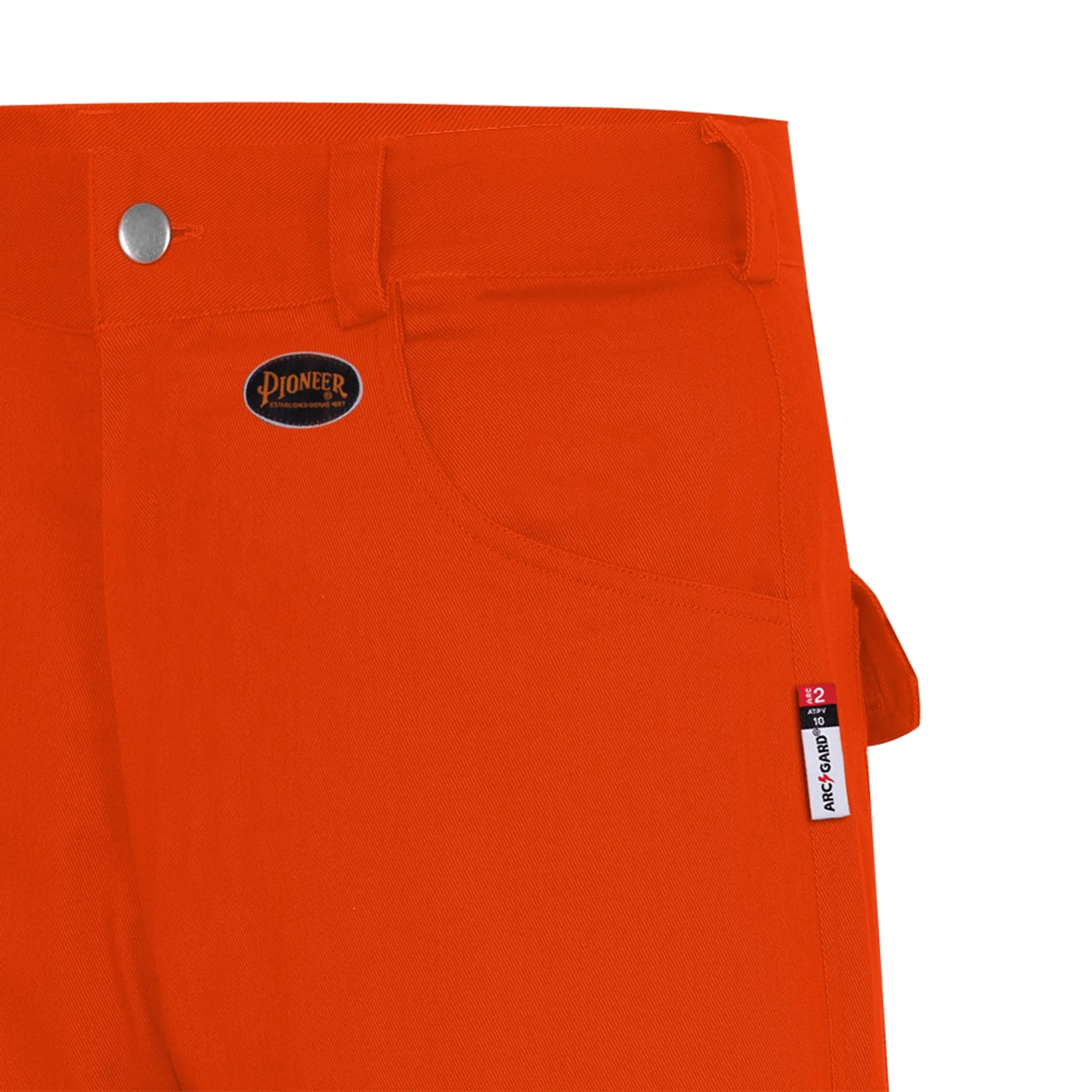 Pioneer Men's Hi Vis FR-Tech® Safety Work Pants, CSA Z96-15, Flame Resistant, 88% Cotton/12% Nylon, Reflective Tape, Durable | Sizes 30-50