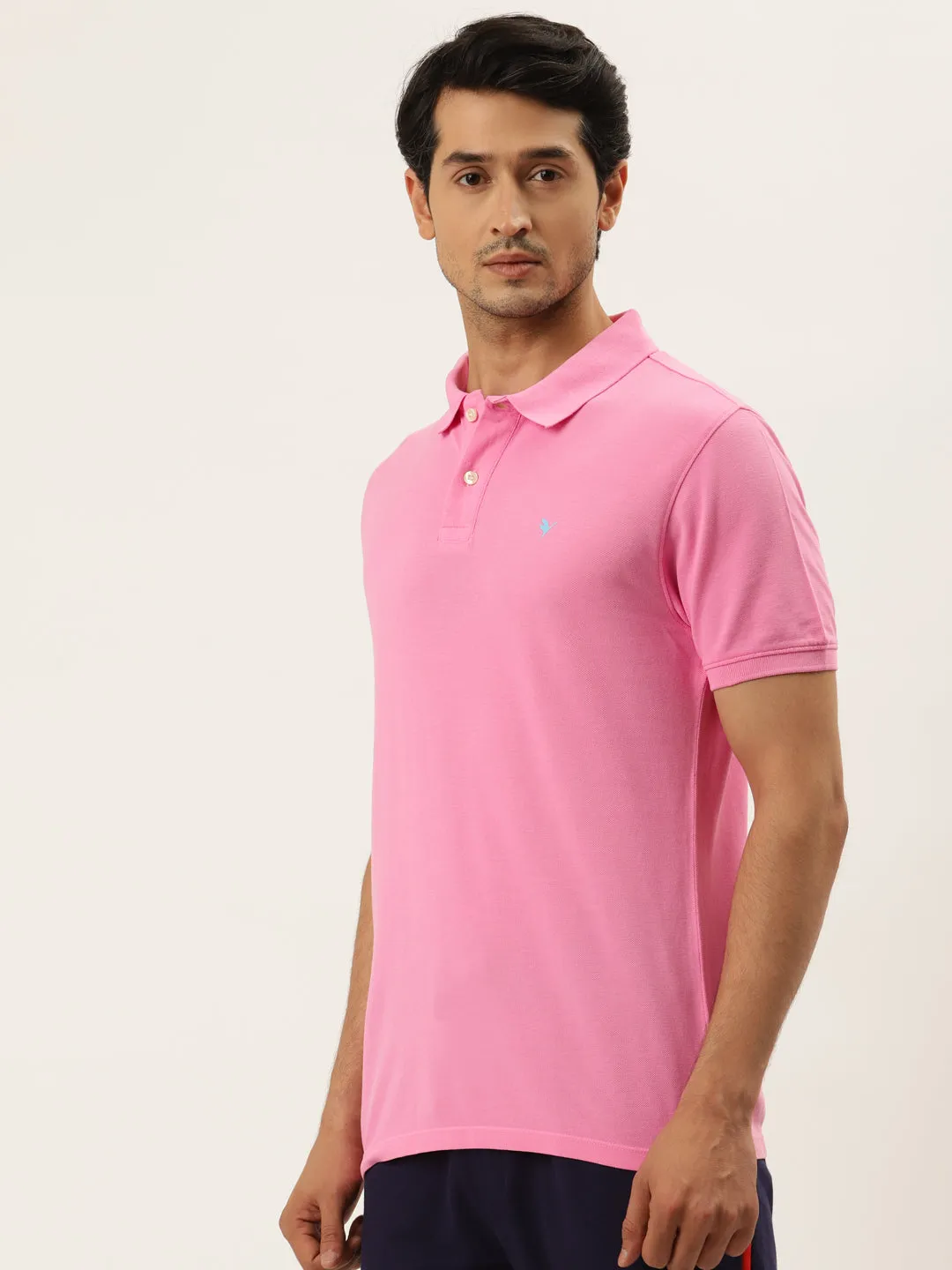 Premium Pink Cotton  Half Sleeve Polo