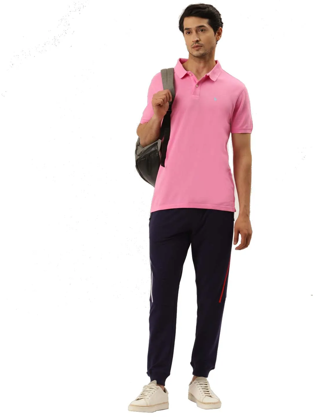 Premium Pink Cotton  Half Sleeve Polo