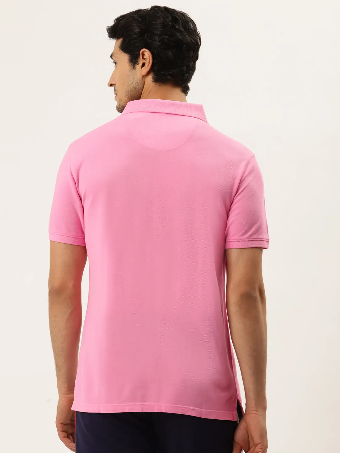Premium Pink Cotton  Half Sleeve Polo