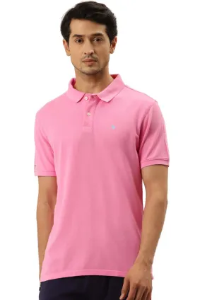 Premium Pink Cotton  Half Sleeve Polo