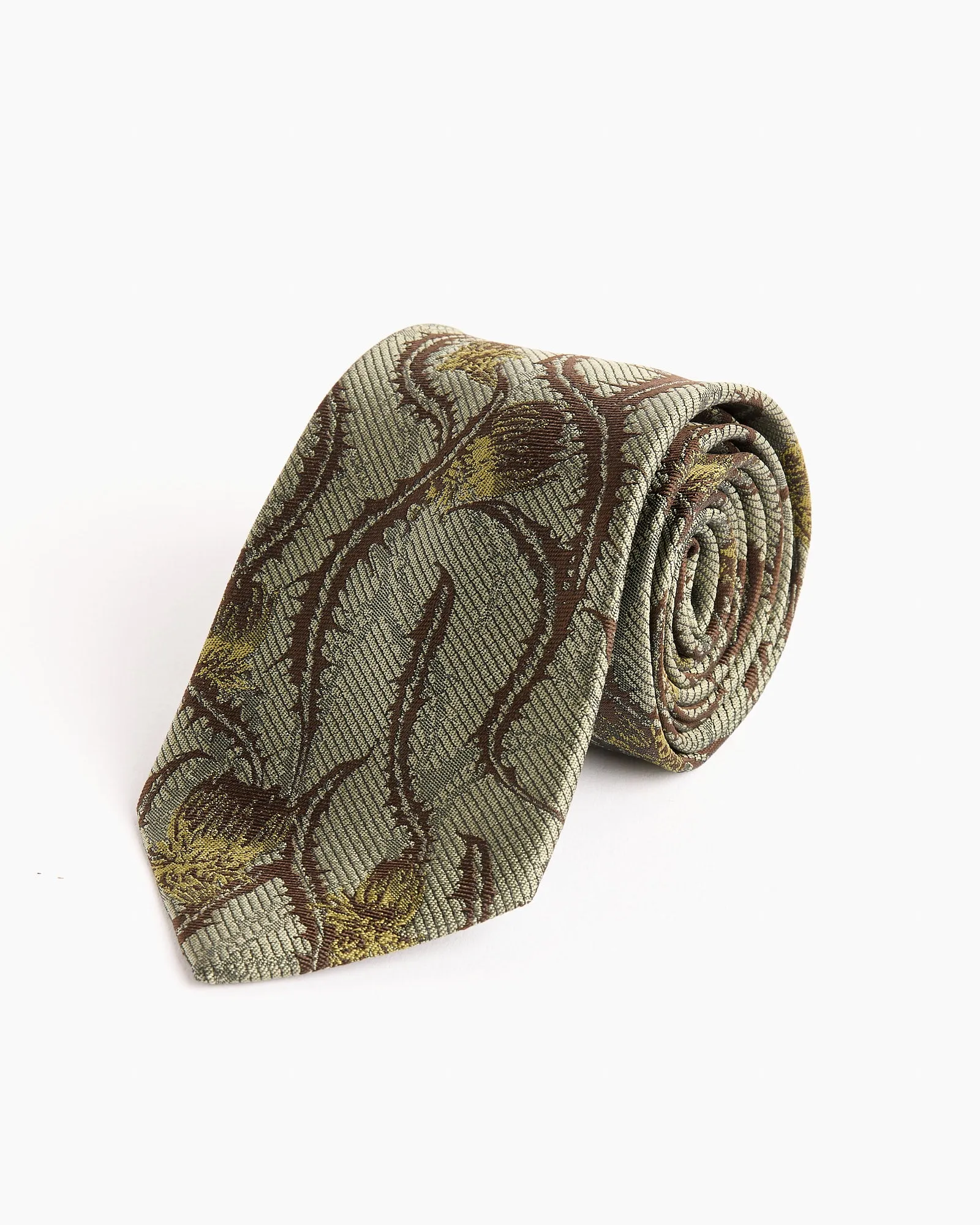 Printed Tie in Khaki