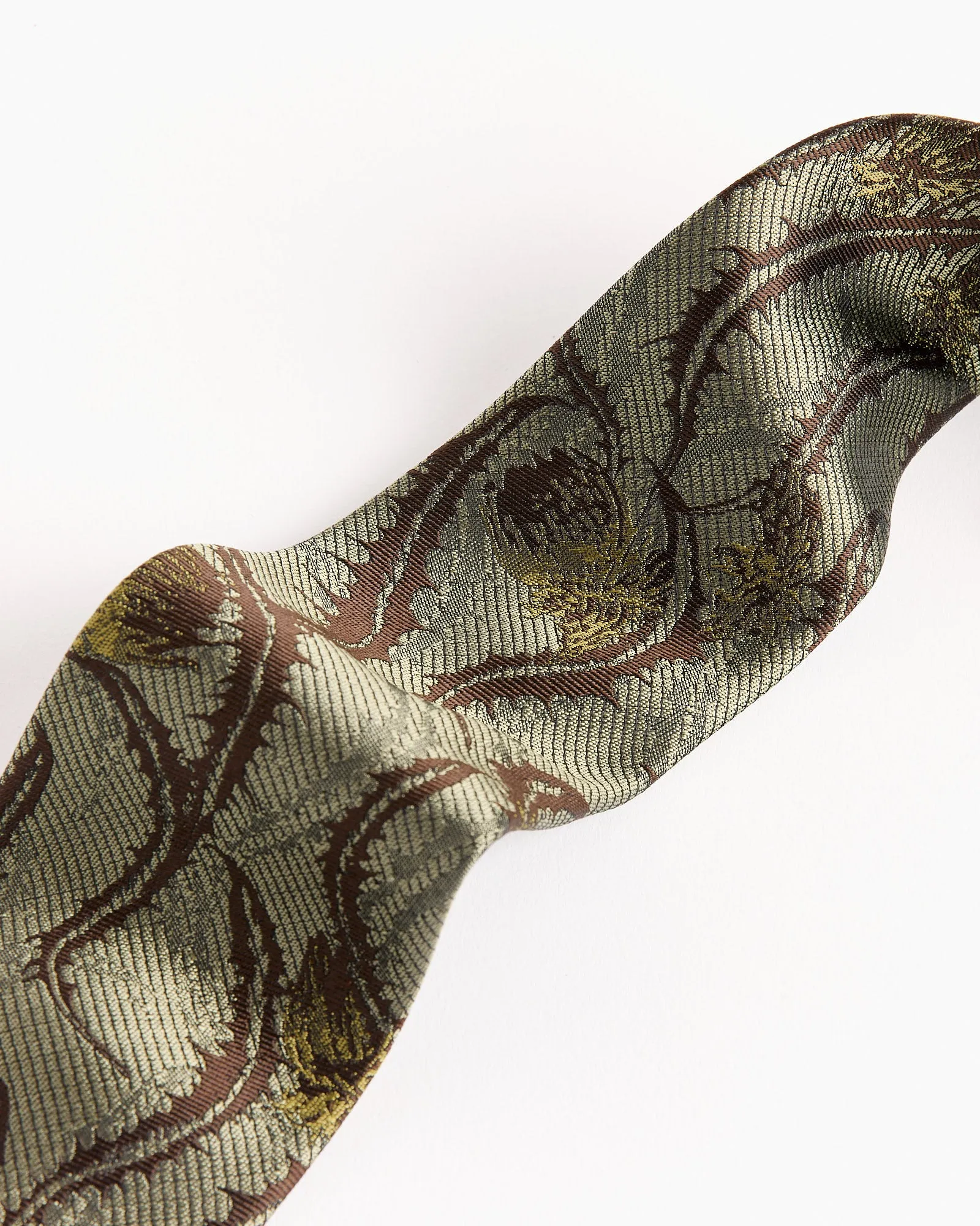 Printed Tie in Khaki