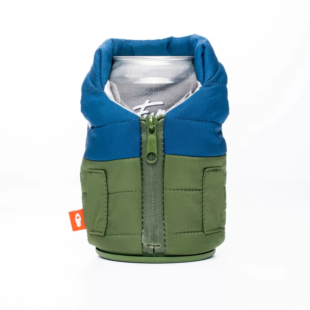 Puffin Puffy Vest Beverage Coozie