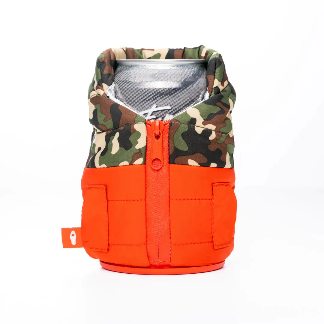Puffin Puffy Vest Beverage Coozie