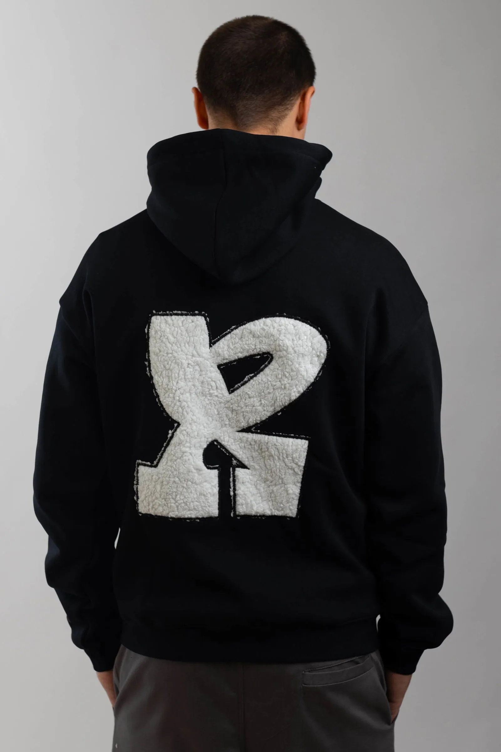 Red Dot Logo Hoodie-Black