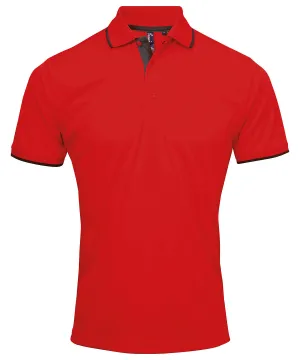 Red/Black - Contrast Coolchecker® polo