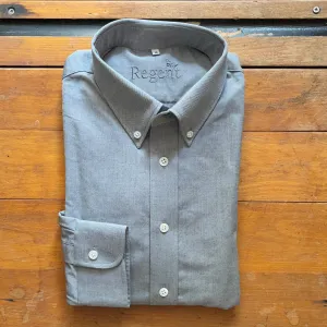 Regent Heritage - 'Mist' Grey Oxford Shirt - Button Down Collar