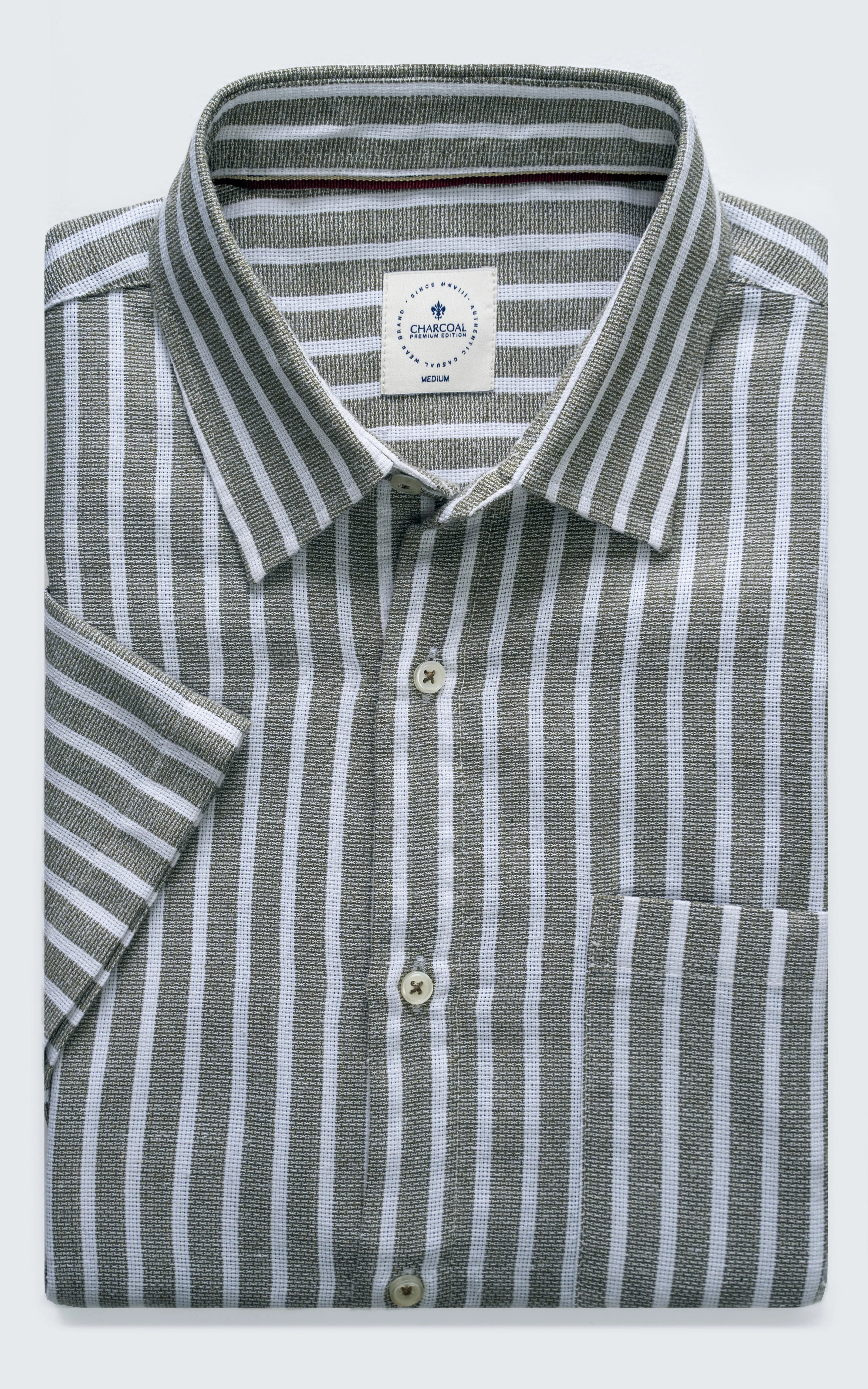 REGULAR  COLLAR SHIRT OLIVE