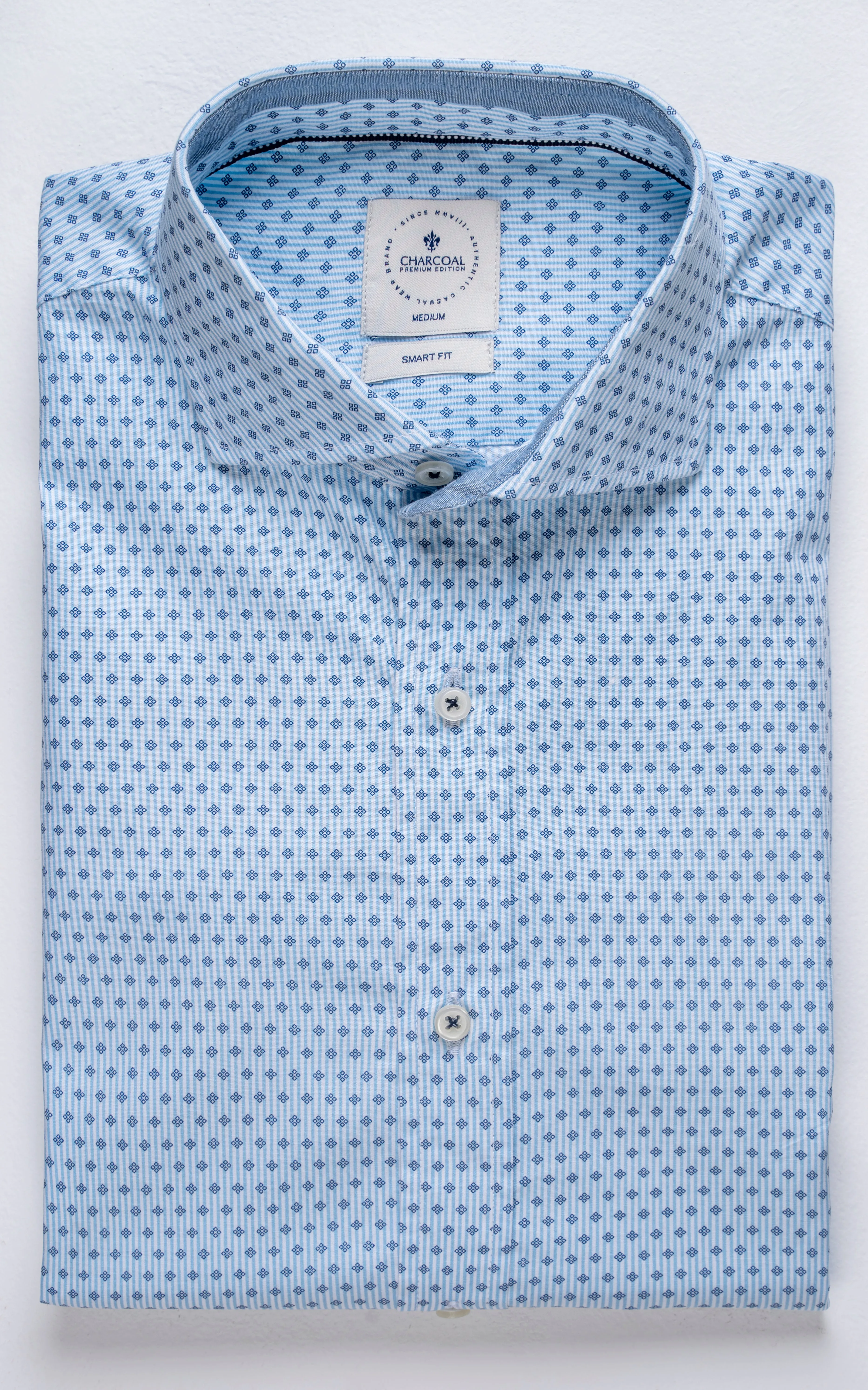 SMART SHIRT WHITE BLUE