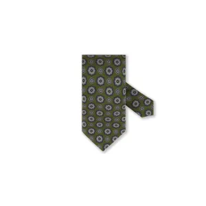 Stenstroms Green Patterned Silk Tie
