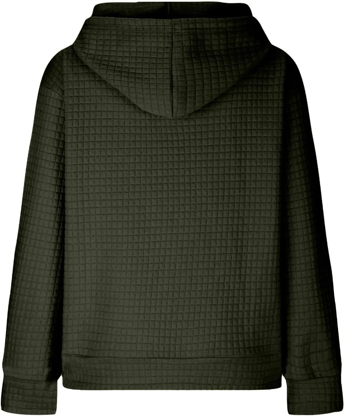 Stessotudo Womens Waffle Knit Hoodies Casual Long Sleeve Cute Football Print Sweatshirts Drawstring Trendy Pullover Tops 2023