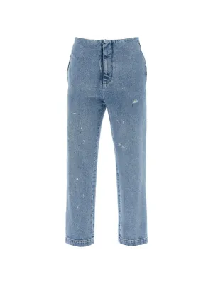 Straight-Leg Jeans No Waistband