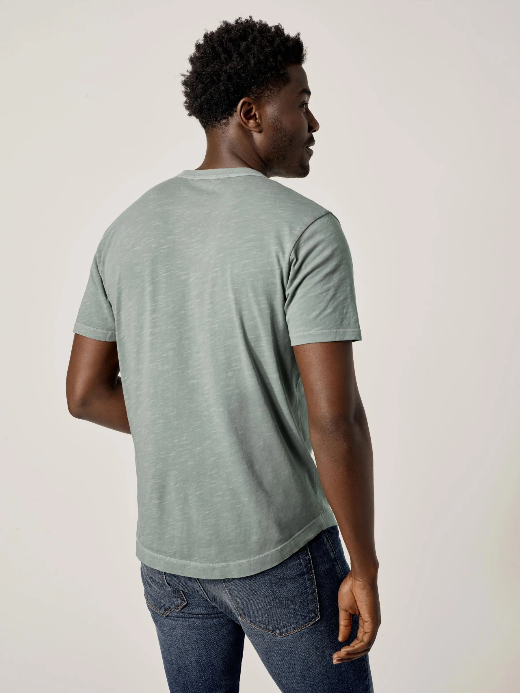 Surf Venice Wash Slub Curved Hem Tee