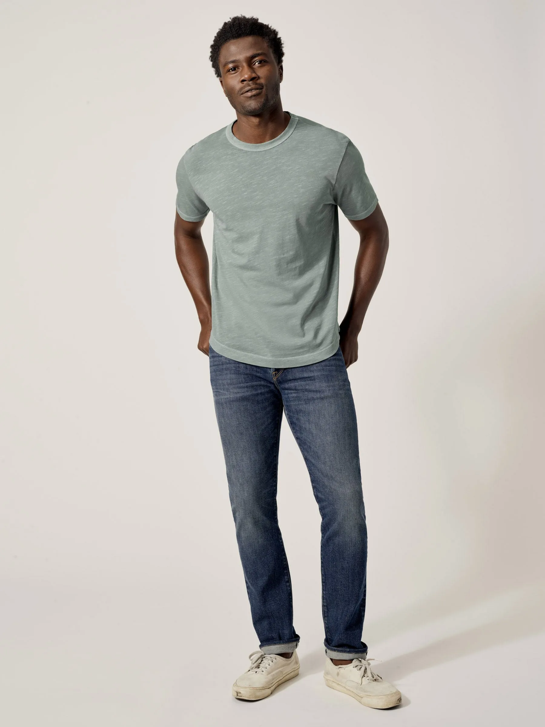 Surf Venice Wash Slub Curved Hem Tee