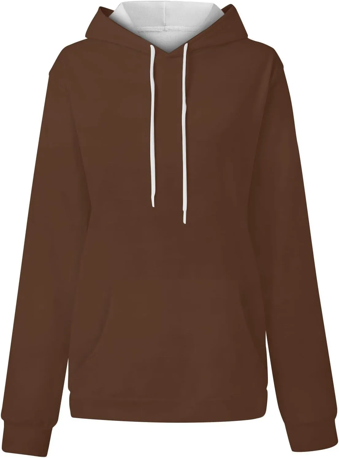 Sweatshirt for Womens Fashion Plain Long Sleeve Oversized Hoodies Causal Pullover Loose Fit Athletic Oversized Tops