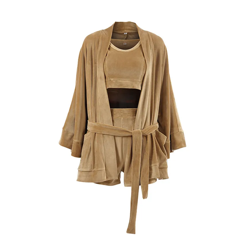 Three Piece velvet loungewear
