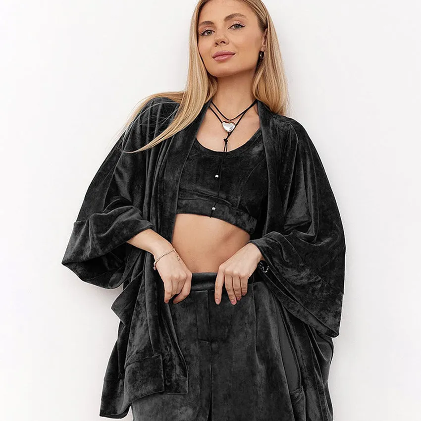 Three Piece velvet loungewear