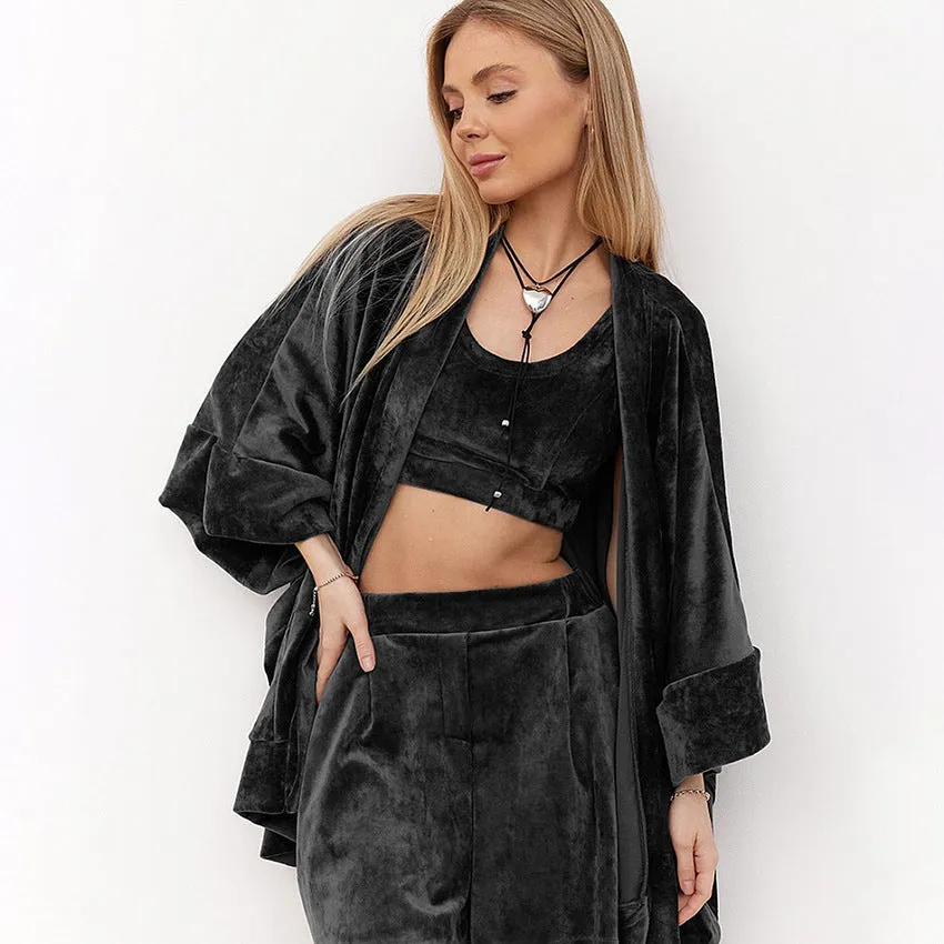 Three Piece velvet loungewear