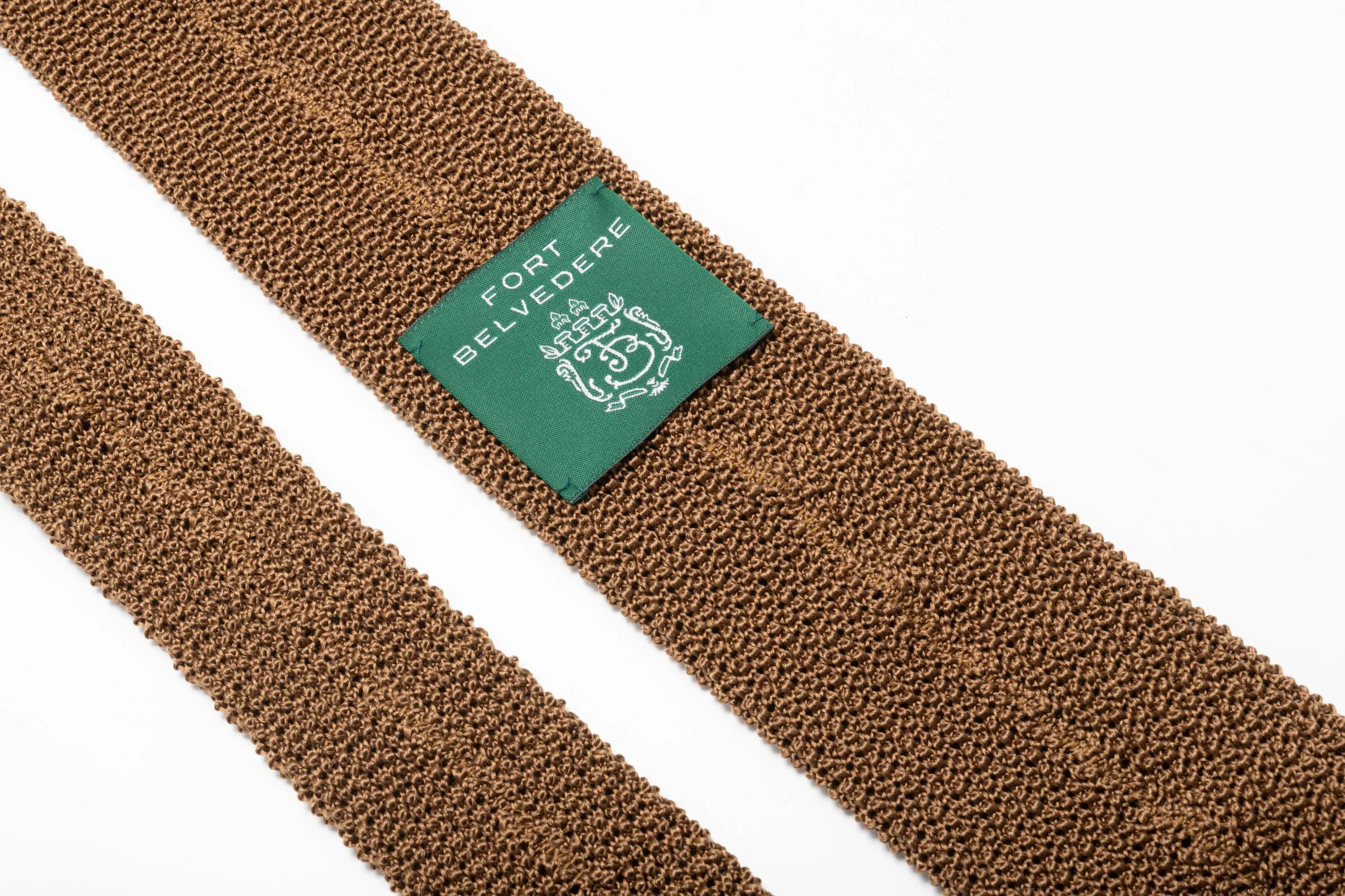 Tobacco Brown Silk Knit Tie