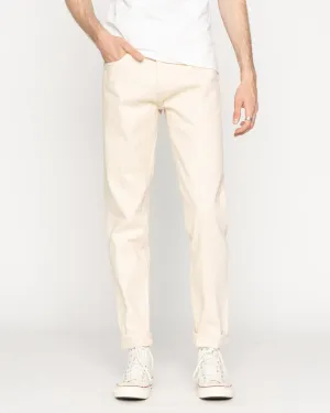 Unbranded UB697 Ecru With Seed Selvedge 13.5oz Relaxed Tapered Mens Jeans - Natural