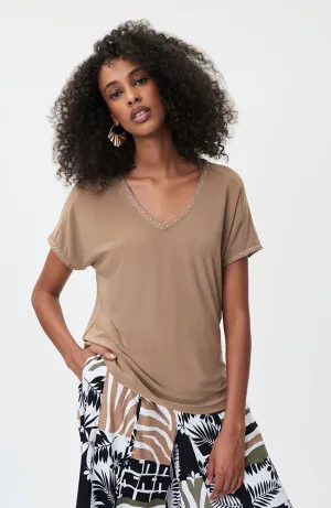 V Neck Striped Tee