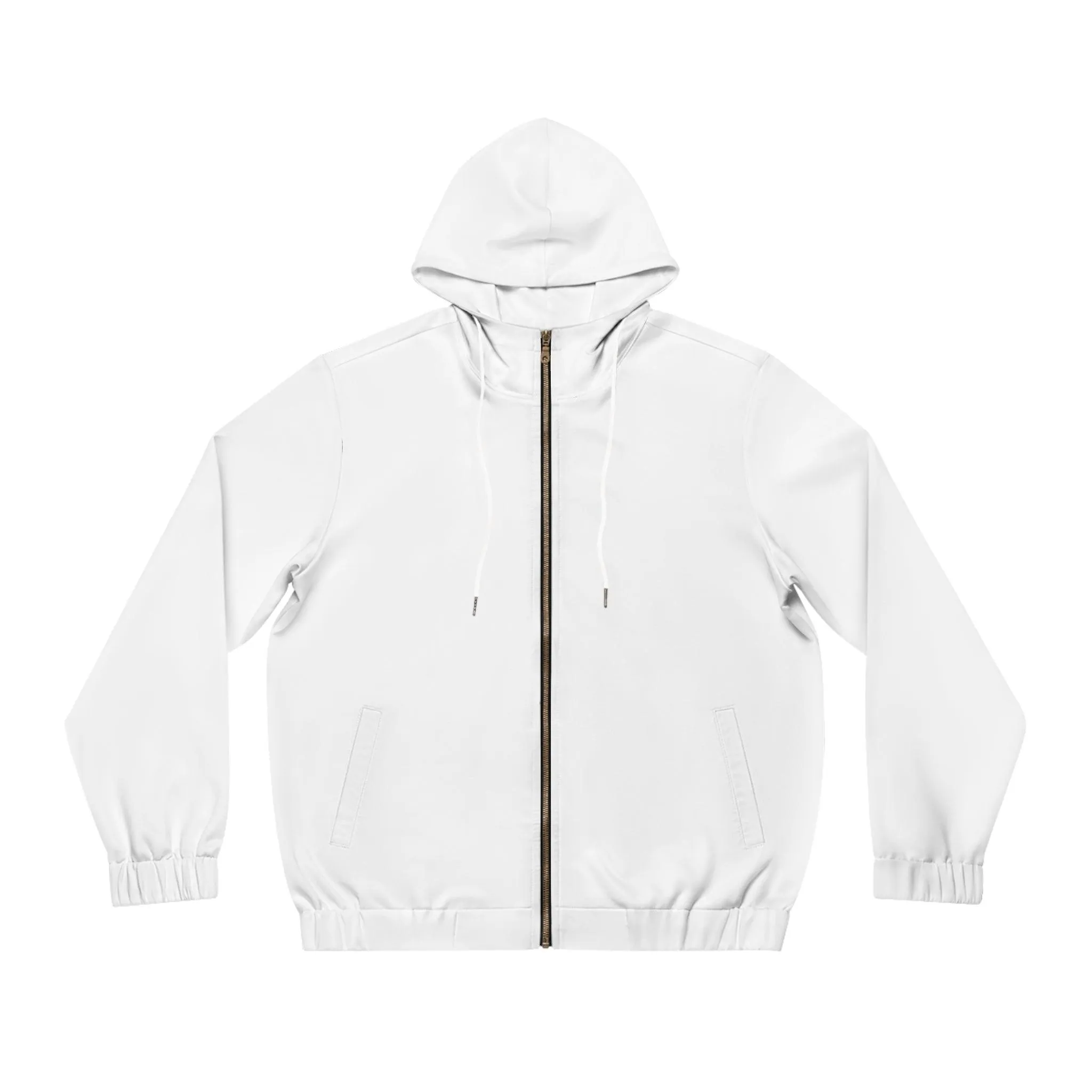 White Men's Full-Zip Hoodie