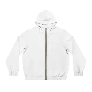 White Men's Full-Zip Hoodie