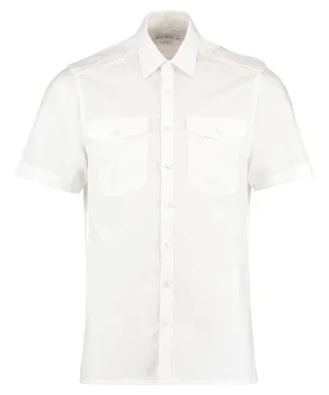 White - Pilot shirt short-sleeved (tailored fit)