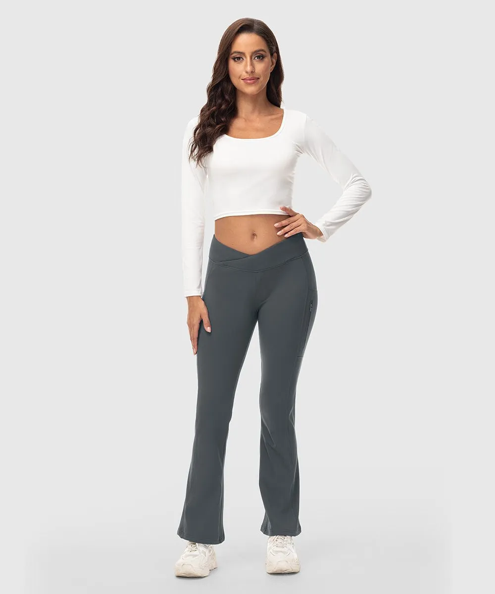 Women's Slim Elastic Flared Legging Pants