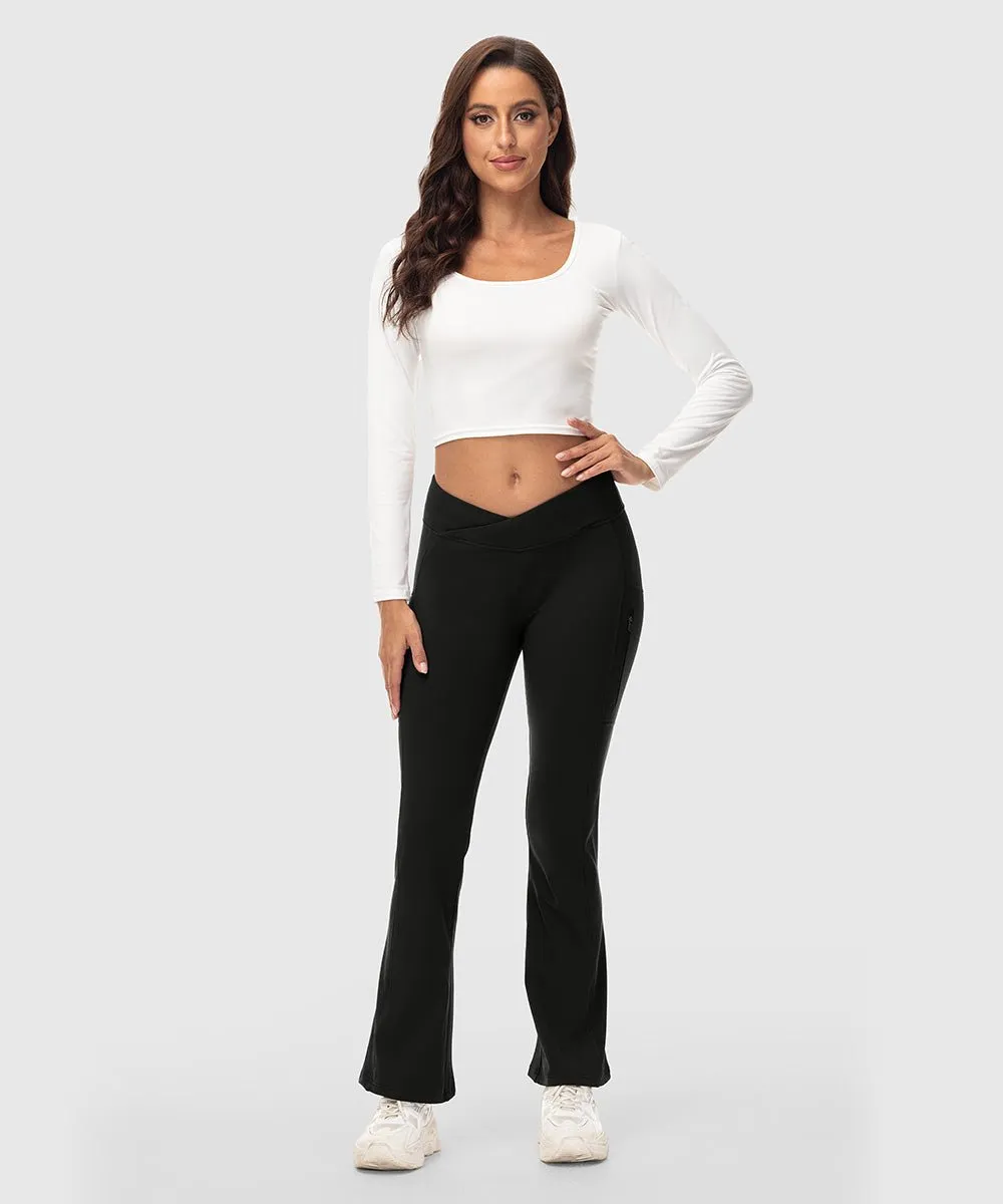 Women's Slim Elastic Flared Legging Pants
