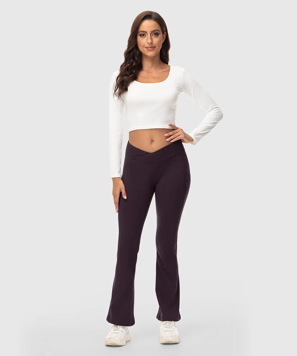 Women's Slim Elastic Flared Legging Pants