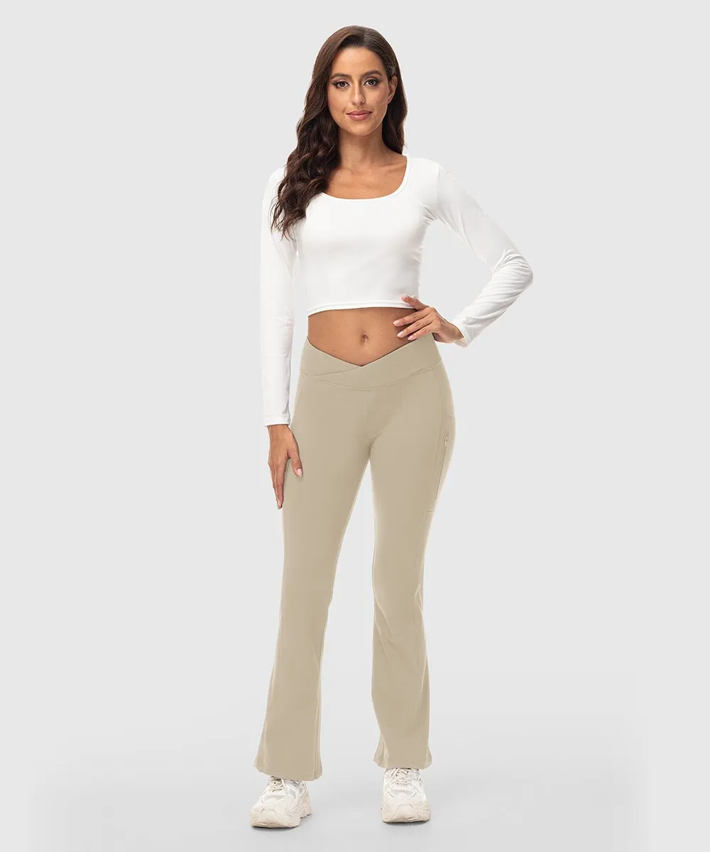 Women's Slim Elastic Flared Legging Pants