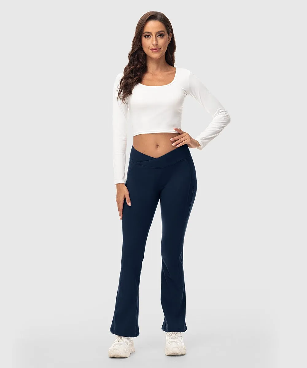 Women's Slim Elastic Flared Legging Pants